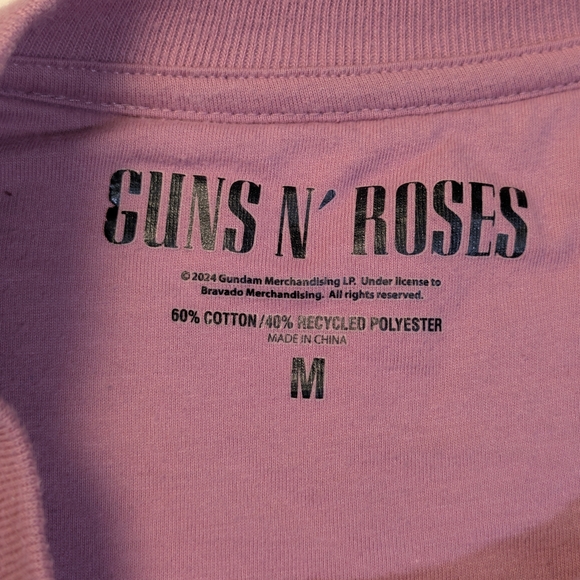 Guns N' Roses Oversized Graphic Sweatshirt Pink M Medium 2024 Bravado Band Tee - Picture 4 of 6